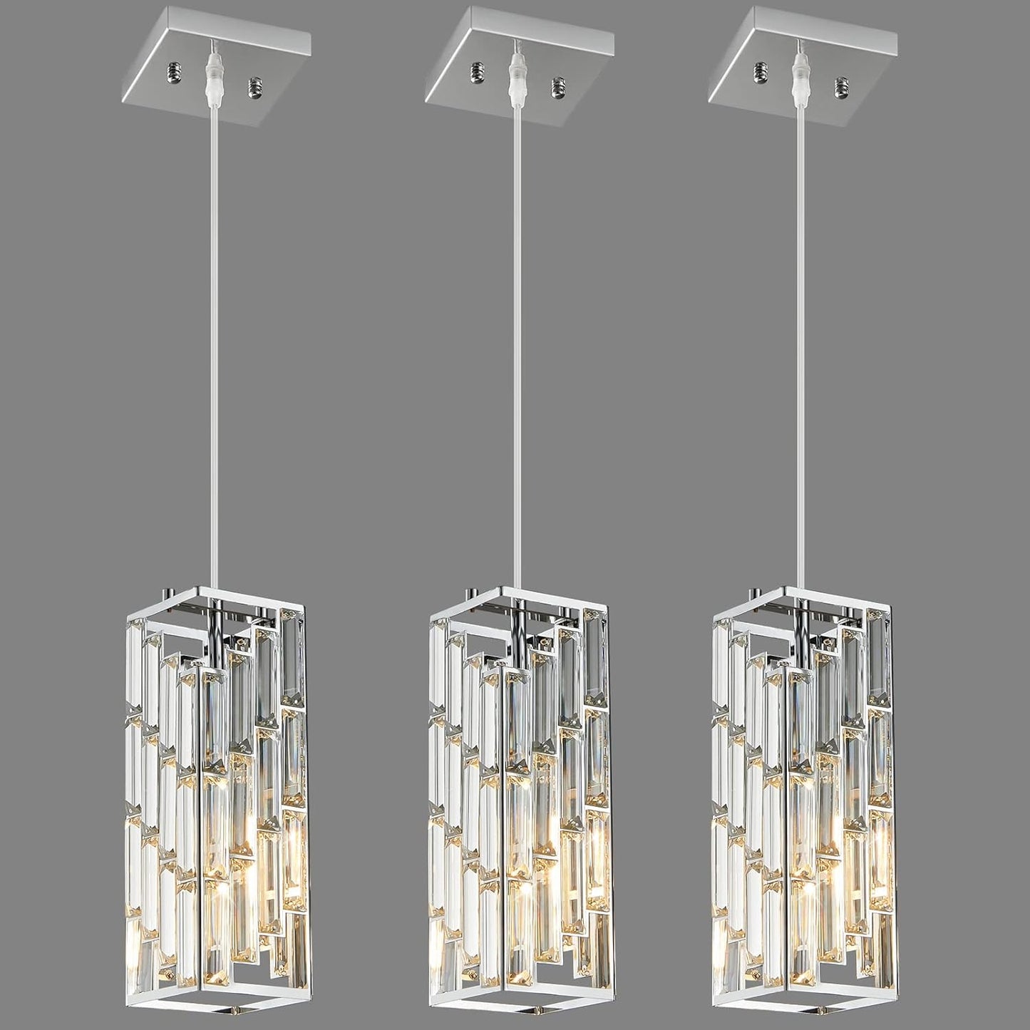 Chrome Pendant Lighting for Kitchen Island and Dining Room