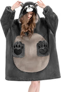Wearable Blanket Hoodie for Adults - Cozy Sherpa Fleece Design
