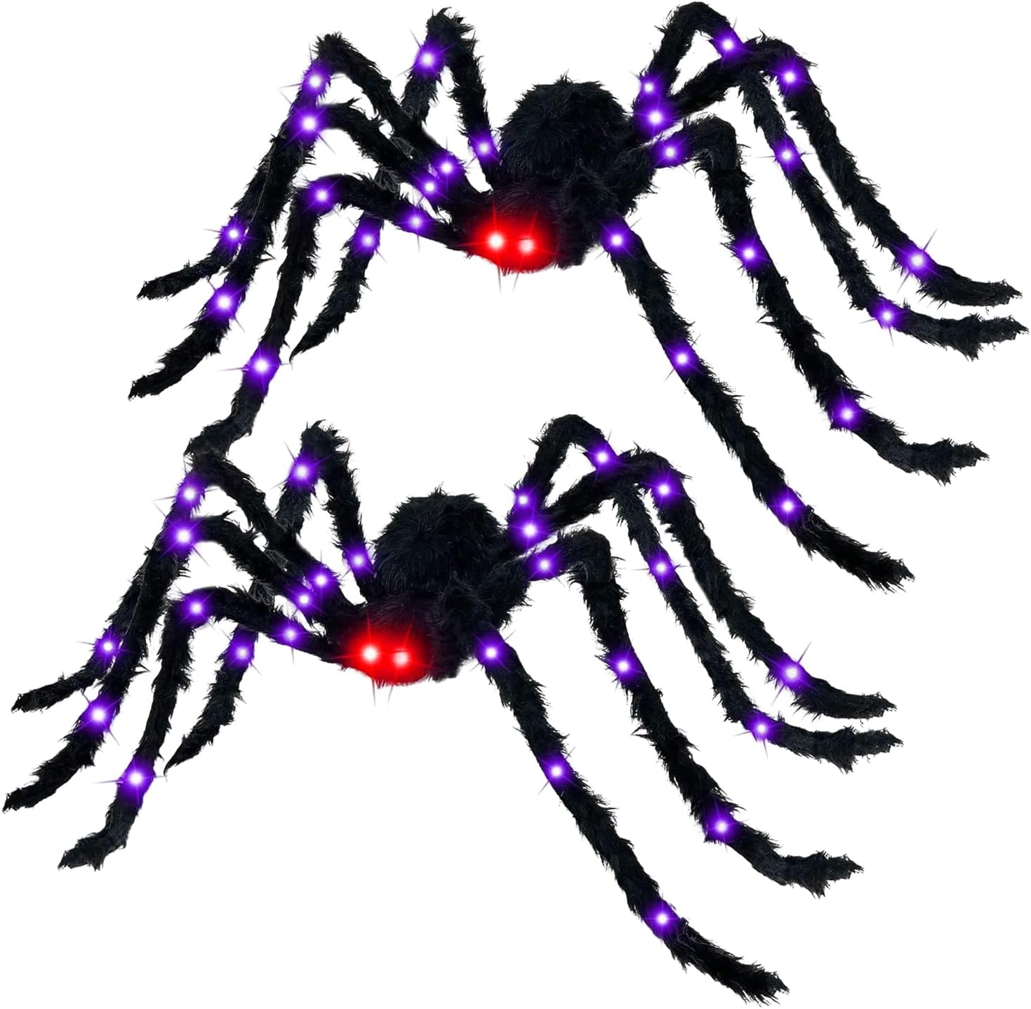 78 Inch Jumbo Halloween Light Up Spider for Scary Decor