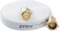 ZYfire 1in ID x 50 FT Fire Hose with Brass Couplings for Firefighting