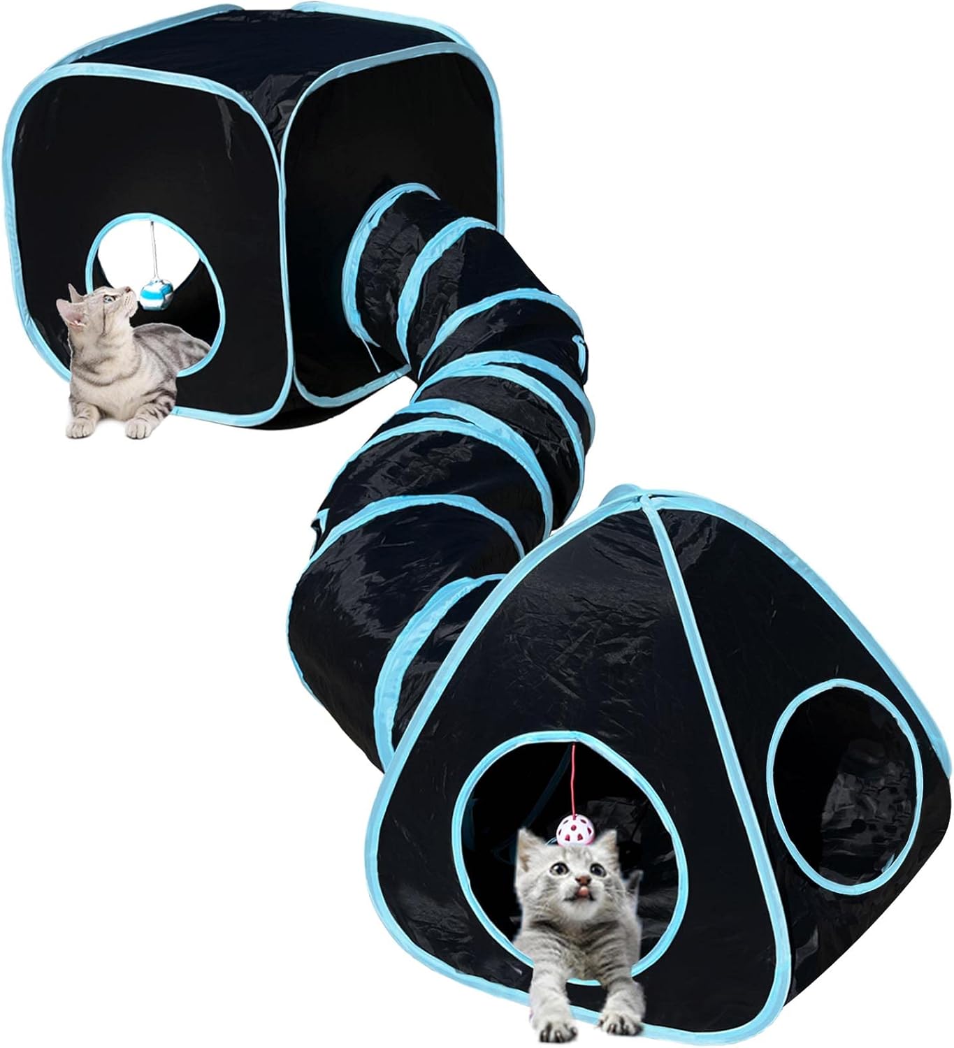 Interactive Cat Tunnels Set - Fun & Engaging Playtime!