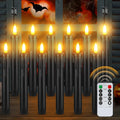 Alphatool Black Halloween Flameless Candles with Timer - 12 Pack