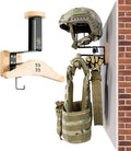 Tactical Gear Wall Mount Helmet Holder Rack - Space-Saving Storage
