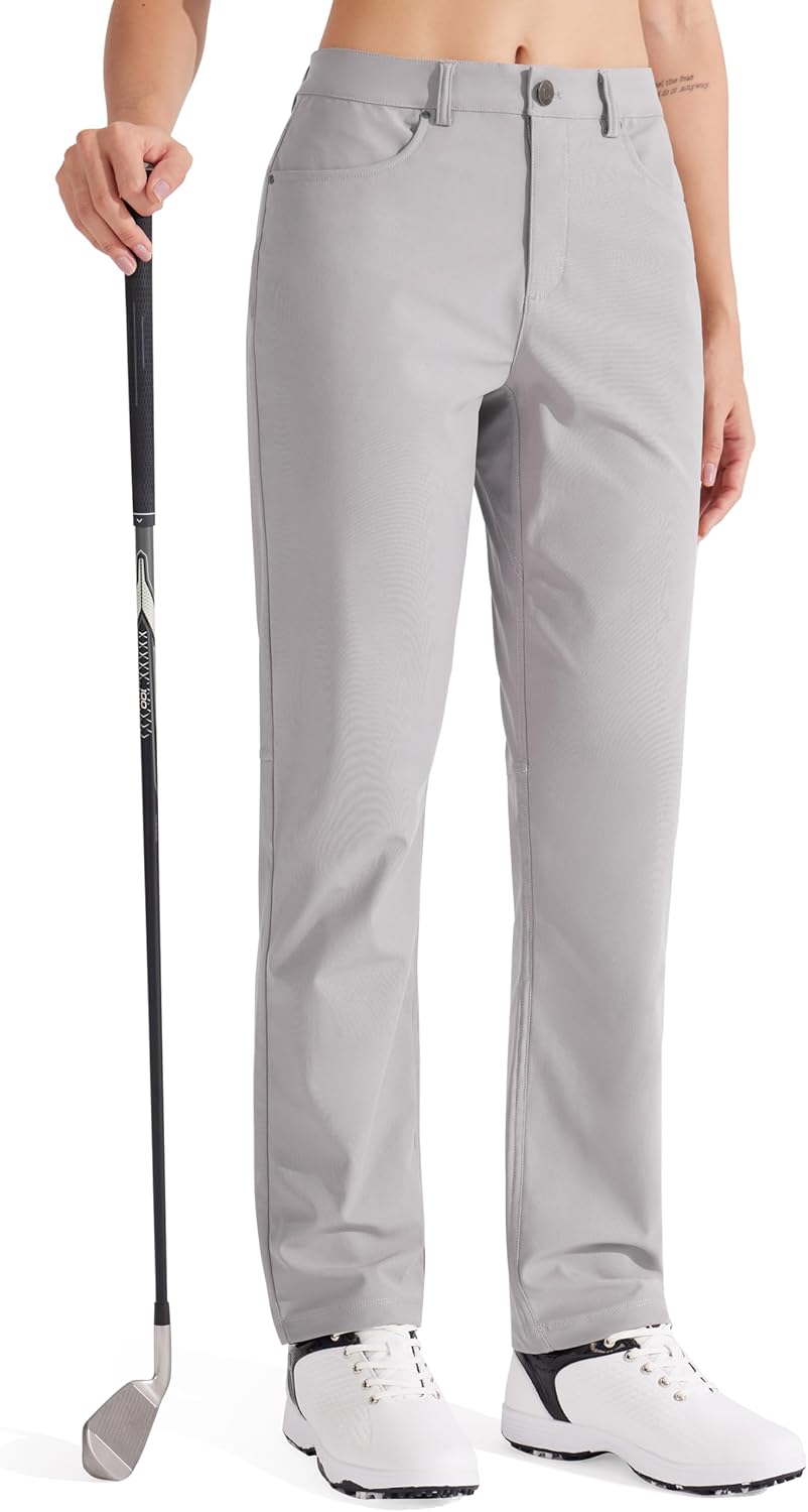 Libin Womens Dress Pants Lightweight Stretch Straight Leg Slacks