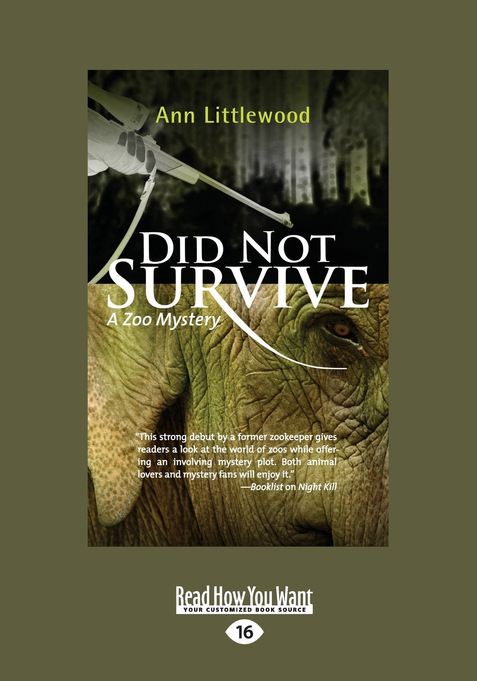 Did Not Survive: A Zoo Mystery in Large Print 16pt Format