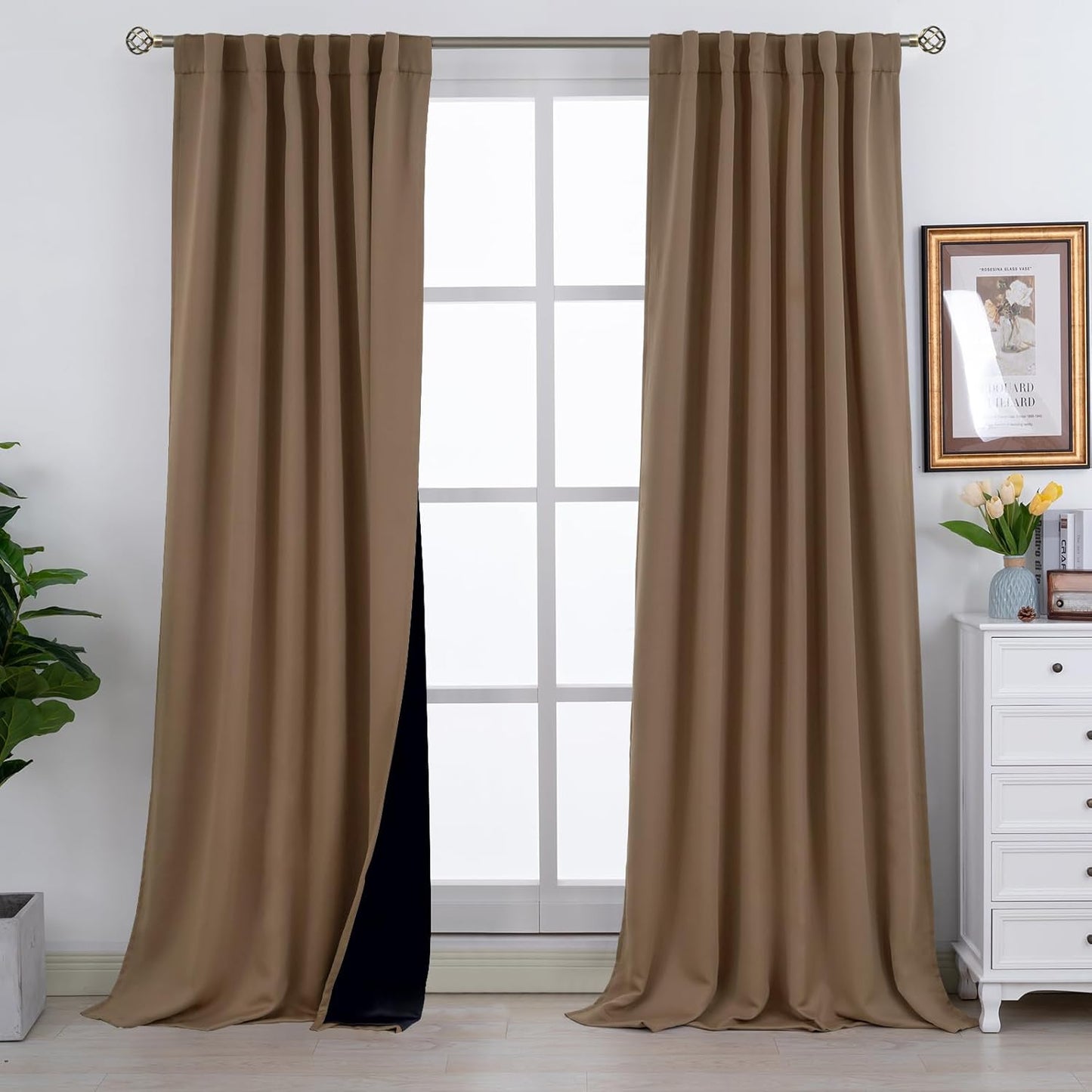 BGment 100% Room Darkening Thermal Insulated Blackout Curtains