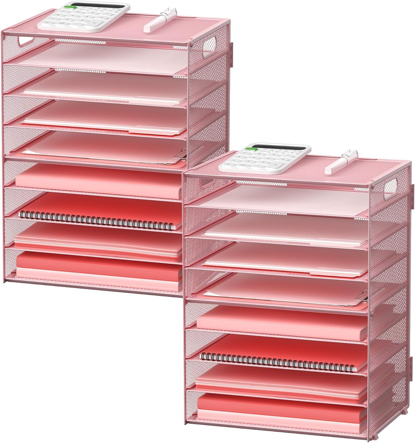 9-Tier Paper Organizer with Handle for Home and Office Use
