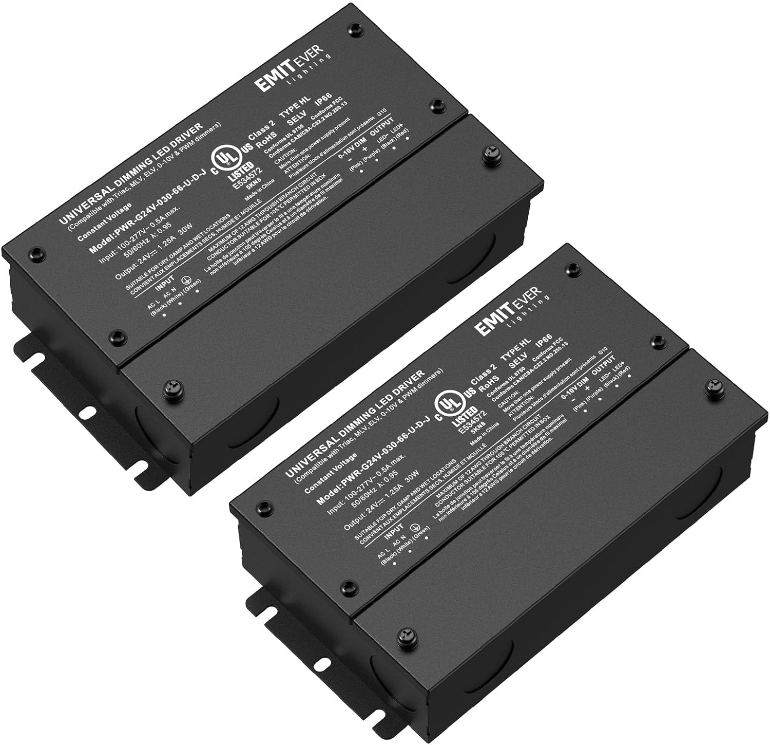 EMITEVER Dimmable Led Driver 30W Waterproof Transformer for Dimming
