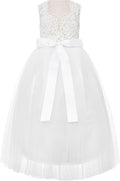 One-Shoulder Sequin Tutu Flower Girl Dress - Sparkling Corset Tulle