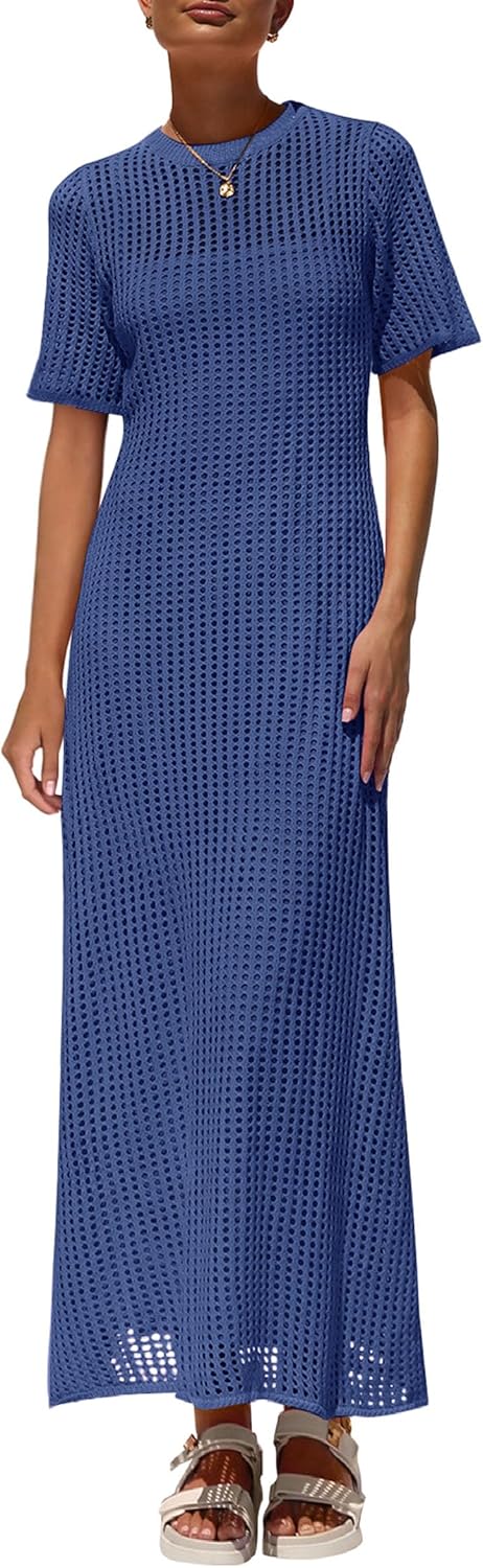 PRETTYGARDEN Womens Eyelet Cover Up Dress for Summer Fun