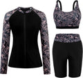 Arolina Womens Rash Guard Long Sleeve Swim Shirt Set - UPF 50 Women's