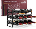 Stackable Wine Rack Countertop 3 Tier Tabletop Bottle Holder - Compact