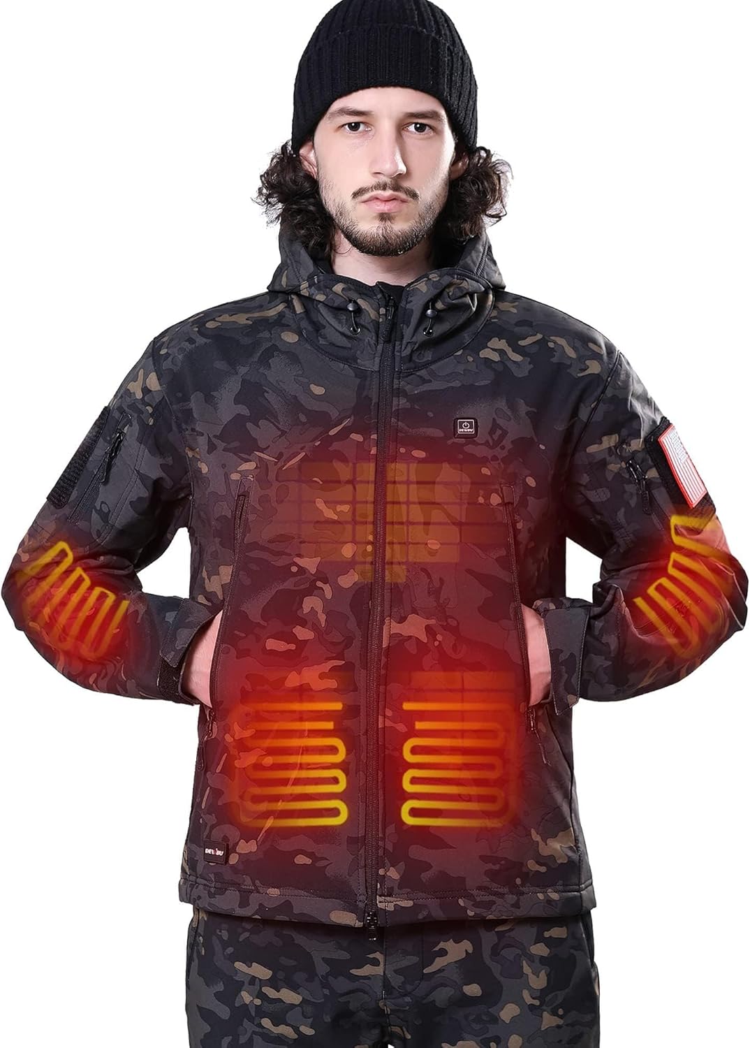 DEWBU Heated Jacket for Men with 12V Battery Pack for Winter