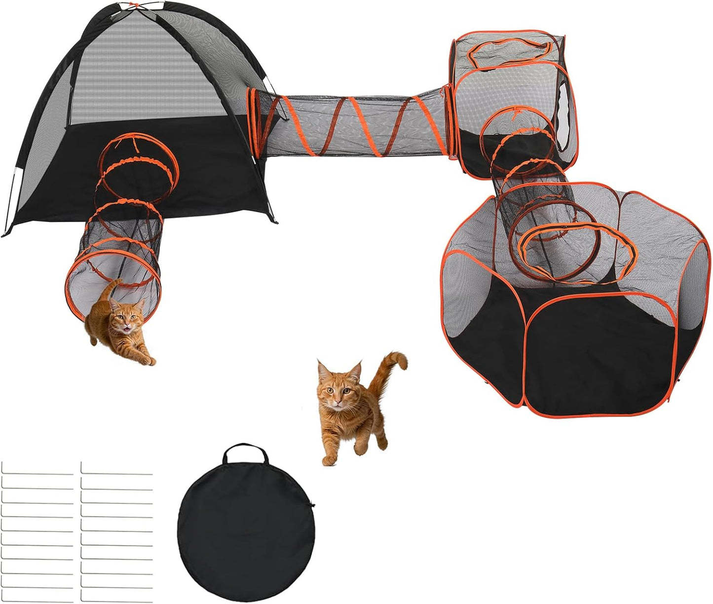 Portable 6-in-1 Cat Playpen - Indoor/Outdoor Fun!