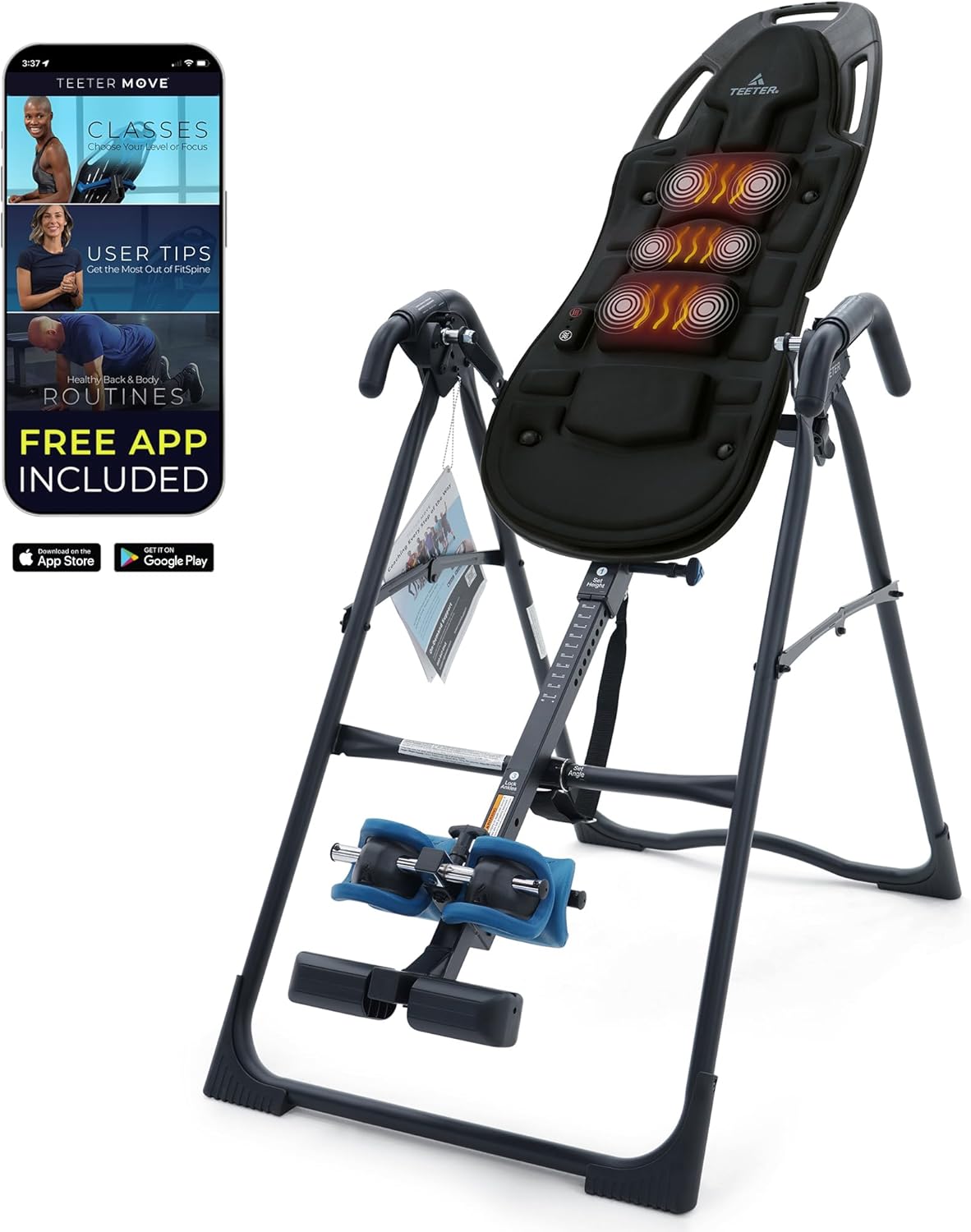 TEETER EP-560 Inversion Table for Back Pain Relief and Comfort