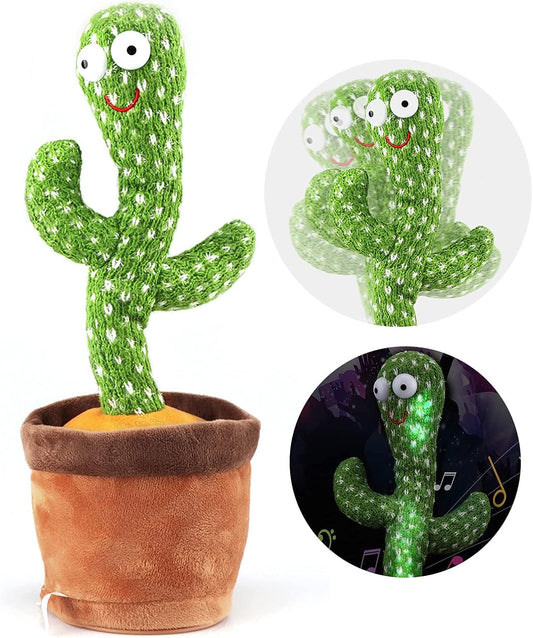 Singing Dancing Cactus Toy, Mimicking, Recording, LED