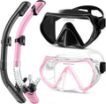 Snorkeling Gear Dry Snorkel Set 180 Panoramic Wide View - Anti-Fog