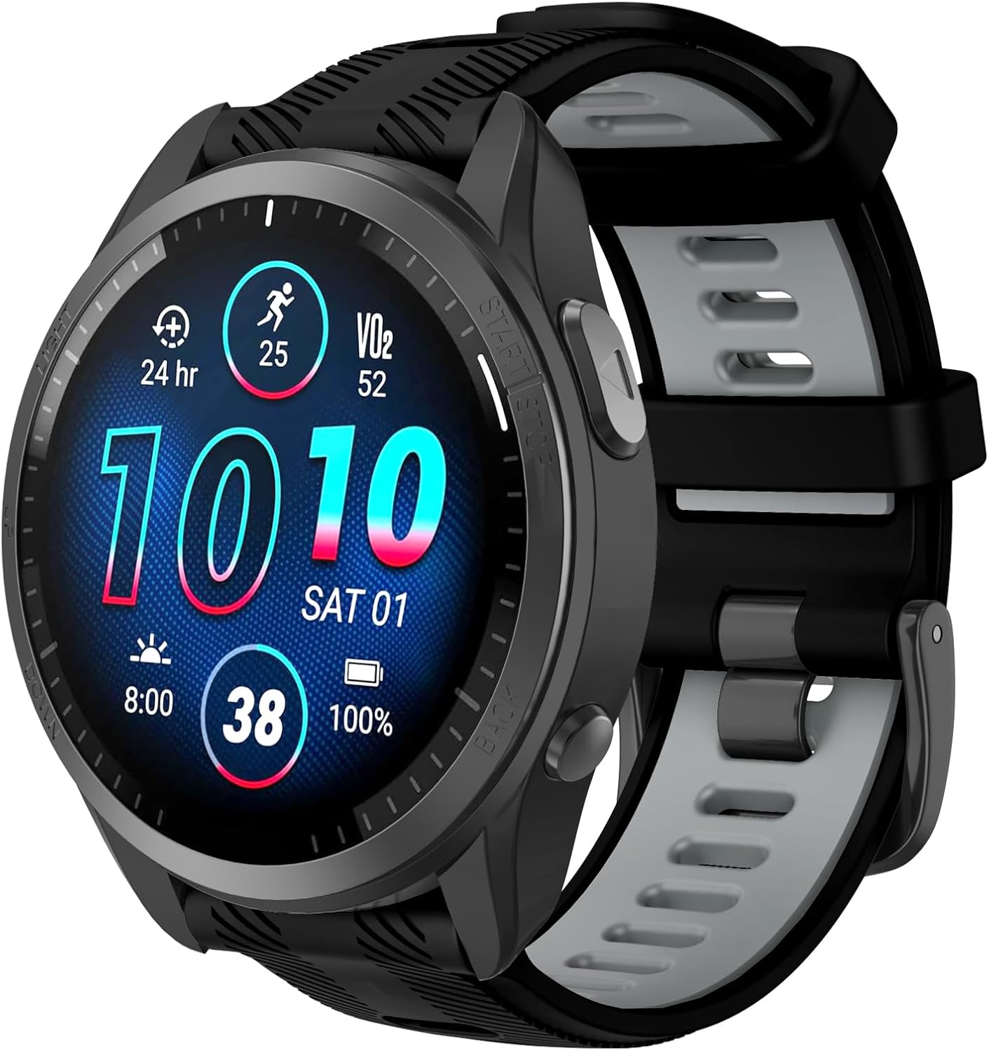 Soft Silicone 22mm Band for Garmin Forerunner / Fenix - Comfortable & Durable