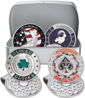 Golf Ball Markers with Hat Clips - Premium Set