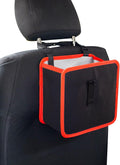 Car Trash Can Foldable Car Trash Bin - Waterproof Organizer Red