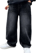 Verdusa Boys Baggy Straight Leg Jeans with Elastic Waist