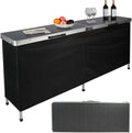 REDCAMP Portable Bar Table 78x15 in - Foldable Mobile Event Bar