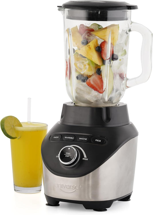 Powerful 1500W Blender, 3 Speeds, Premium 6-Blade System