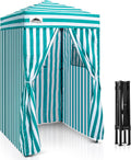 4x4 Pop-up Privacy Cabana White/Light Blue - Compact Changing Shelter