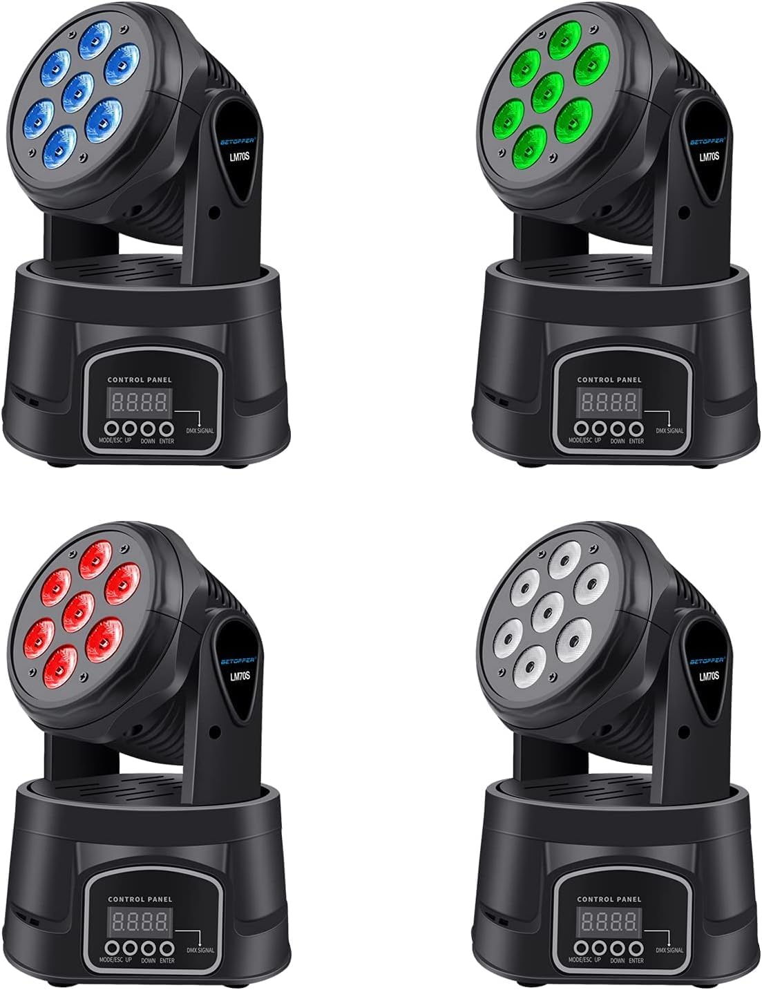 BETOPPER Moving Head RGBW DJ Lights for Stage and Party Use