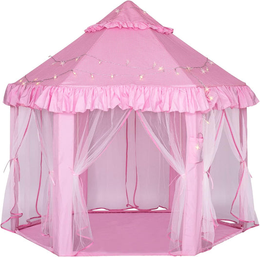 Enchanting Princess Castle Tent - Magical Playhouse with Star Lights