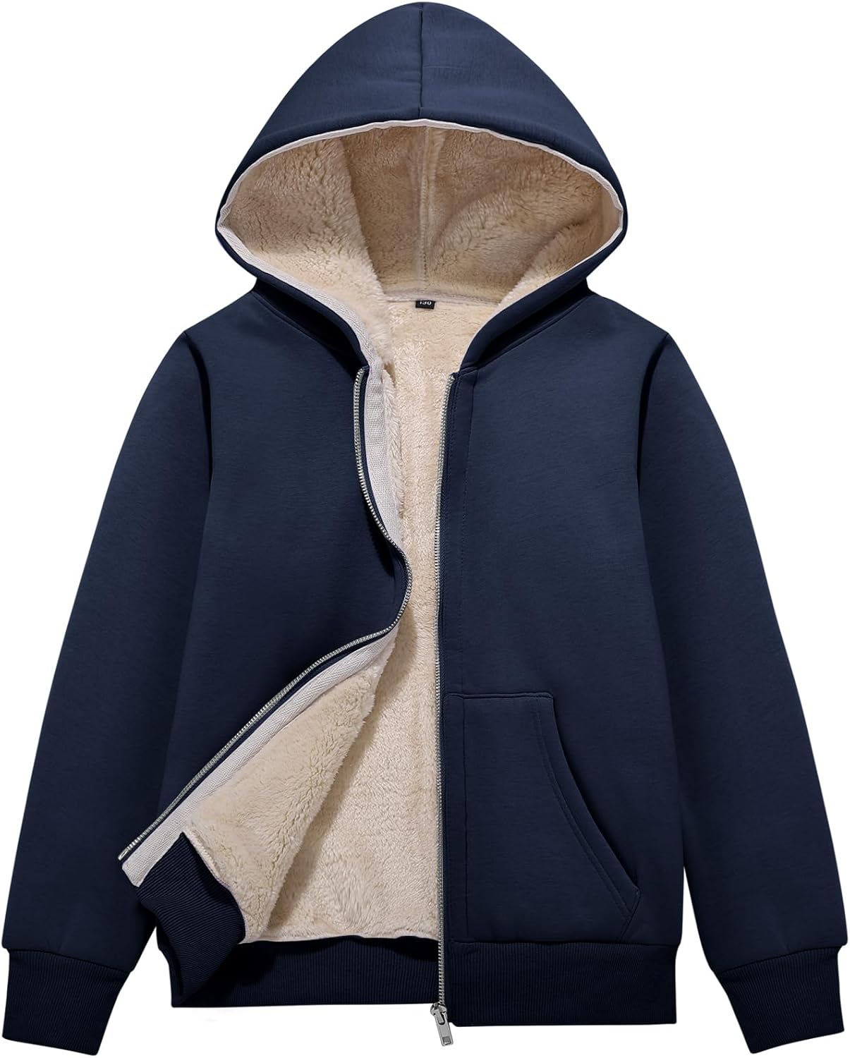 Flygo Unisex Fleece Jacket Hoodie for Kids Winter Wear