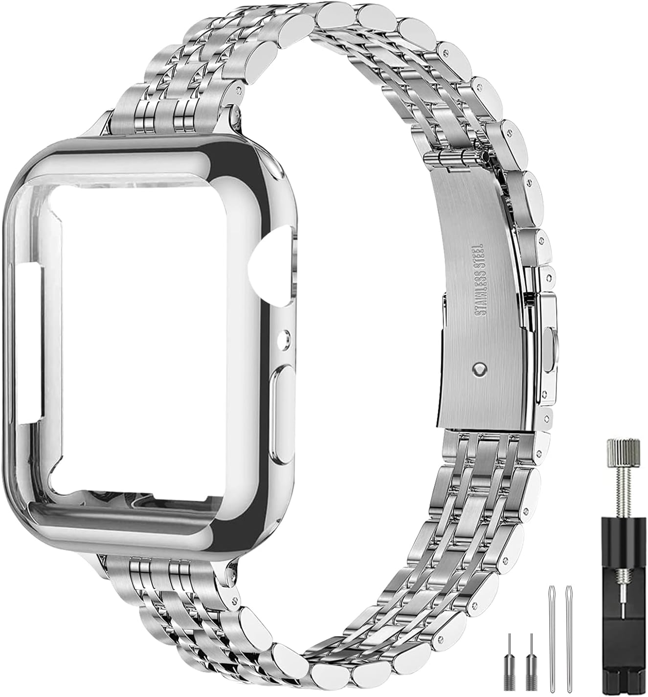 QUNDAXI Stainless Steel Slim Watch Band - Luxury Upgrade!
