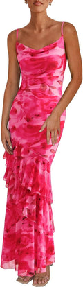 Maxi Dresses for Women Floral Beach Sundress - Lightweight Summer