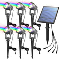APONUO Solar Spot Lights - Outdoor RGB Landscape Uplights