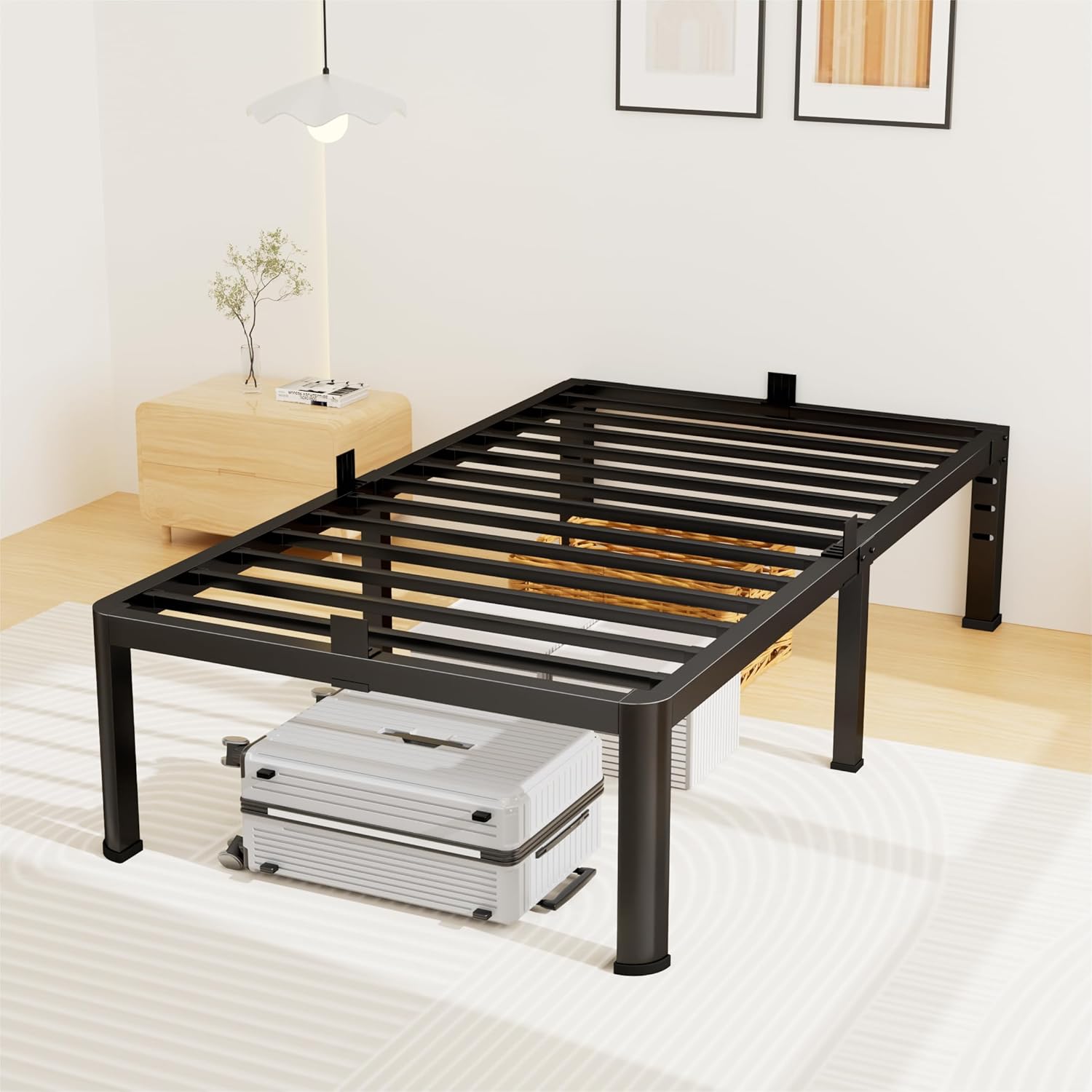 14 Inch Twin XL Bed Frame with Heavy Duty Steel Support