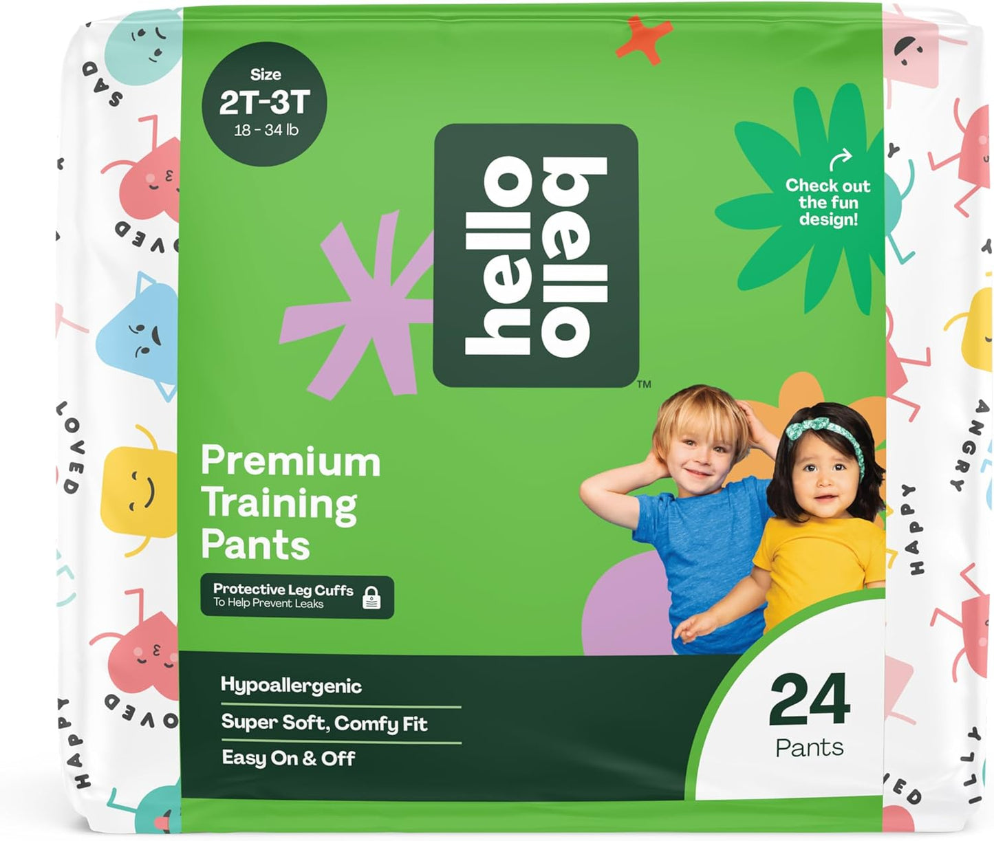 Hello Bello 2T-3T Training Pants, 24ct Jumbo Pack - Comfort & Style!