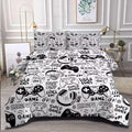Gaming Comforter for Boys Teens Queen Size - Soft Gamer Bedding