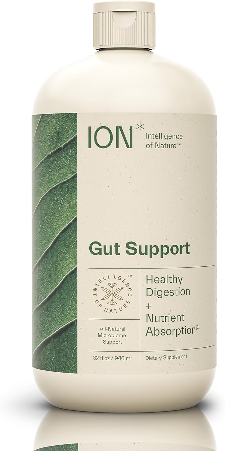 ION Gut Support Liquid Supplement for Digestive Health & Detox