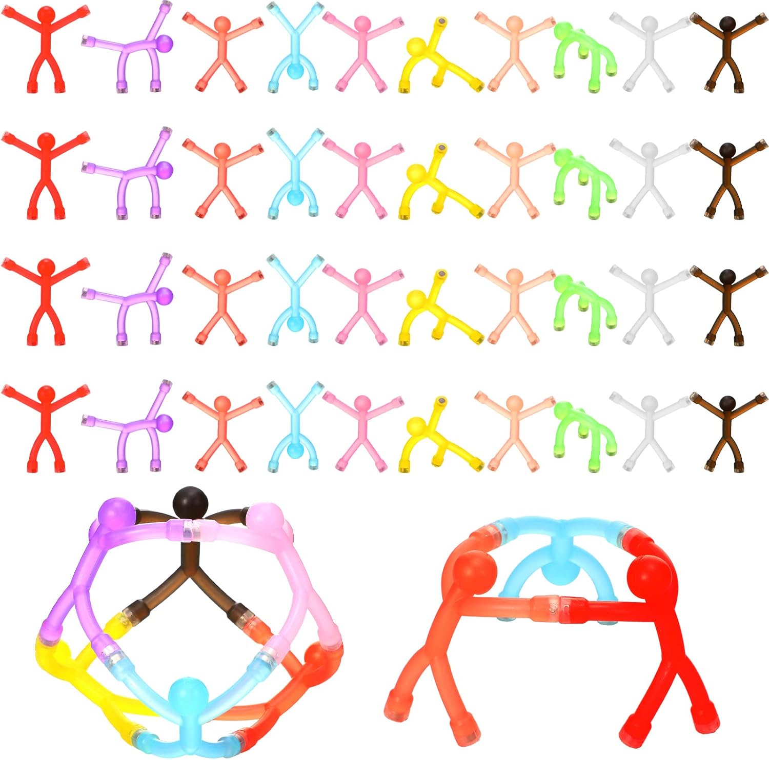 60 Pieces Cute Humanoid Fridge Magnets for Fun Decoration