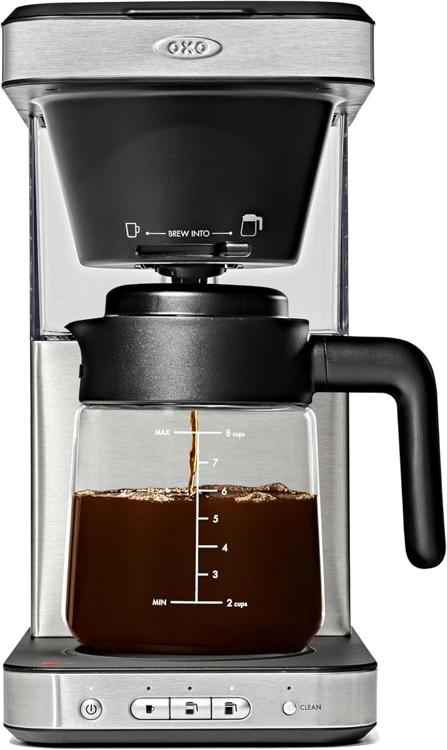 OXO Brew 8-Cup Coffee Maker with Podless Single-Serve Function