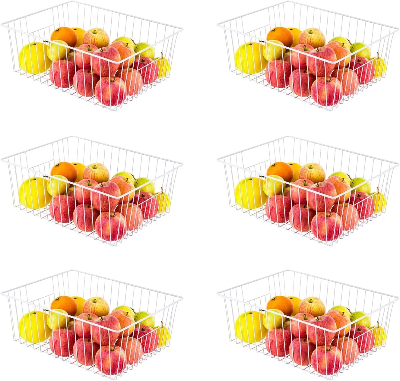 6 Pack Upright Freezer Organizer Bins for Better Food Storage