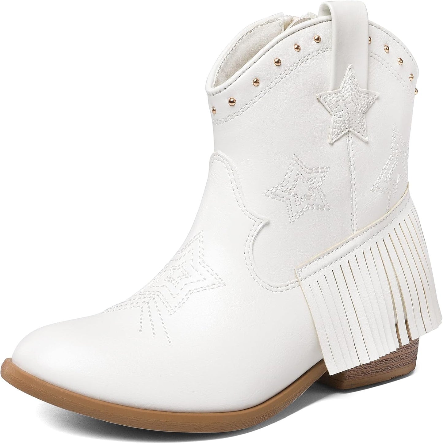 DREAM PAIRS Girls Cowgirl Cowboy Ankle Western Boots for Kids