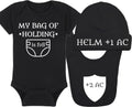 My Bag Of Holding Is Full Baby Onesie Set - Cute Gaming Infant Bundle