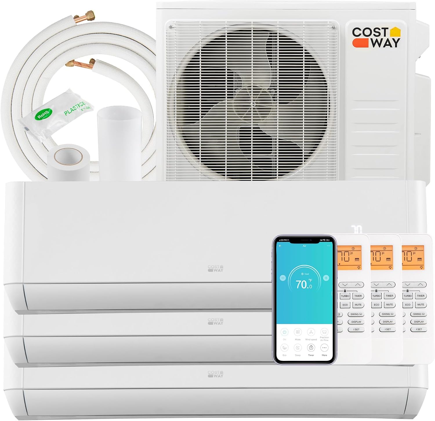 Energy-Efficient Tri Zone Mini Split AC System