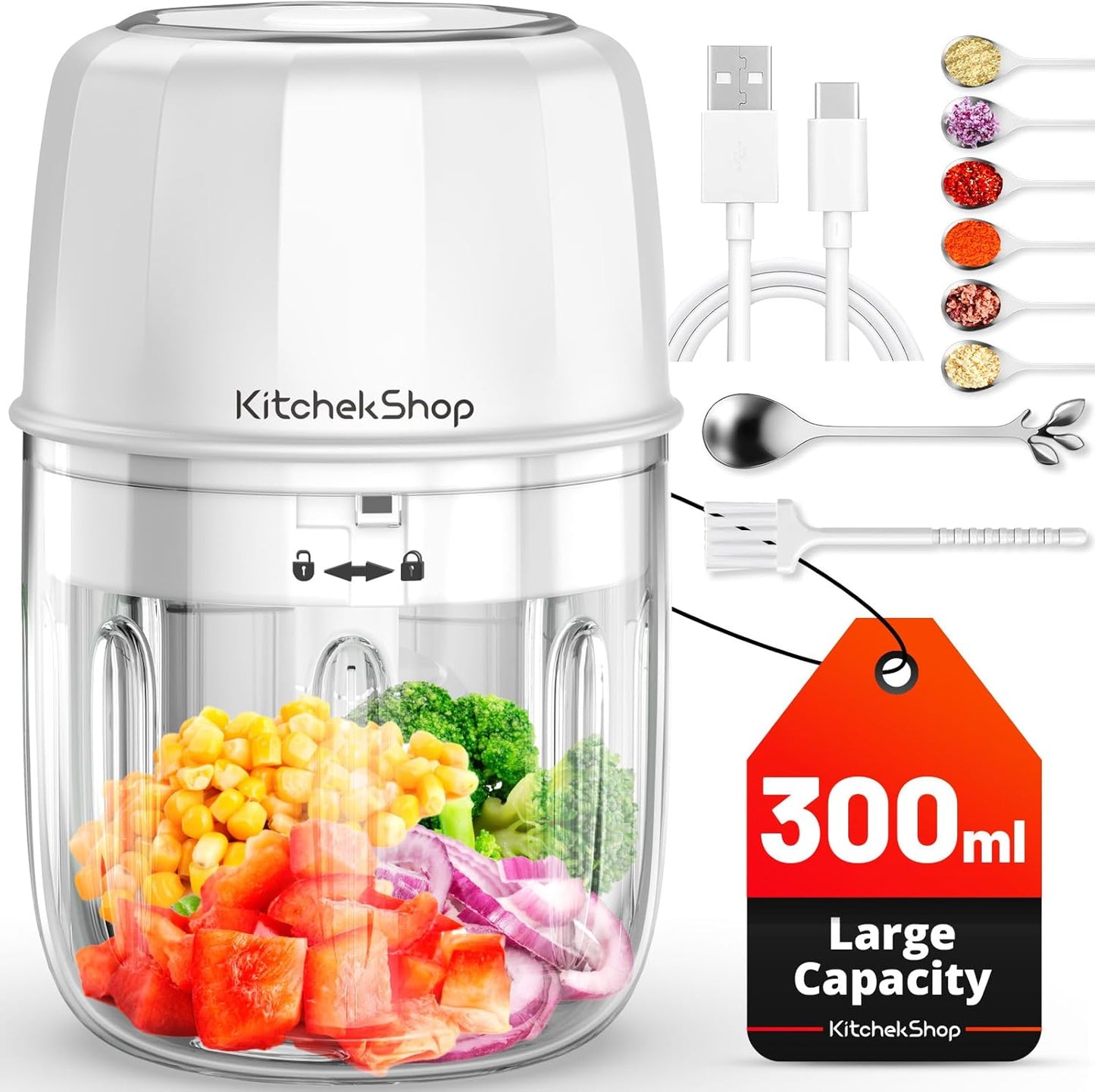Portable Electric Garlic Chopper - Effortless Chopping!