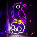 Crow Skull Neon Sign for Bedroom - Dimmable Skull Light Accent
