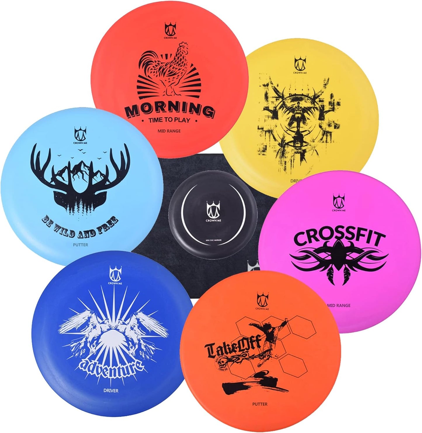 CROWN ME Complete 6 Disc Disc Golf Set
