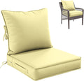 Premium Outdoor Seat Cushion 22 x 22 x 4 in Set - Removable Covers