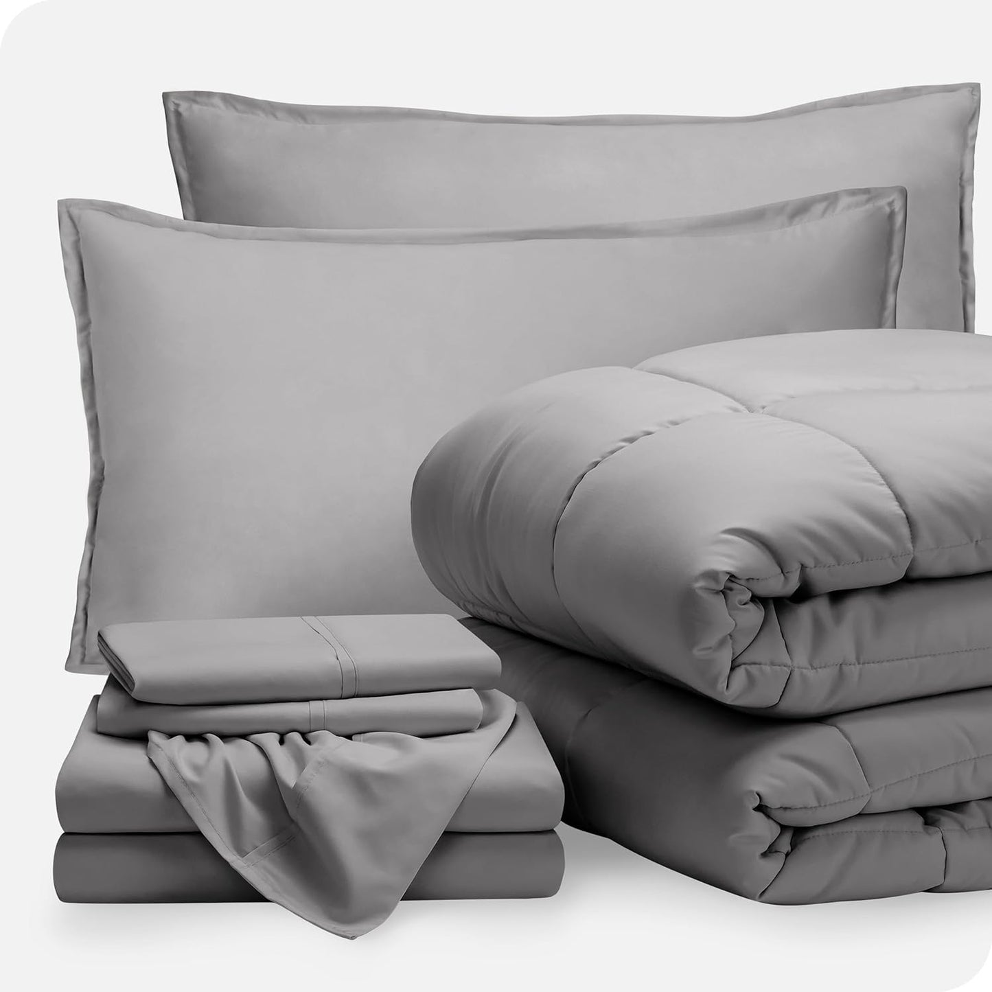 Bare Home Bed-in-A-Bag 7 Piece Comforter Set for King Size