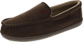 Men's Classic Black Moccasin Slipper with Memory Foam - Slip-On
